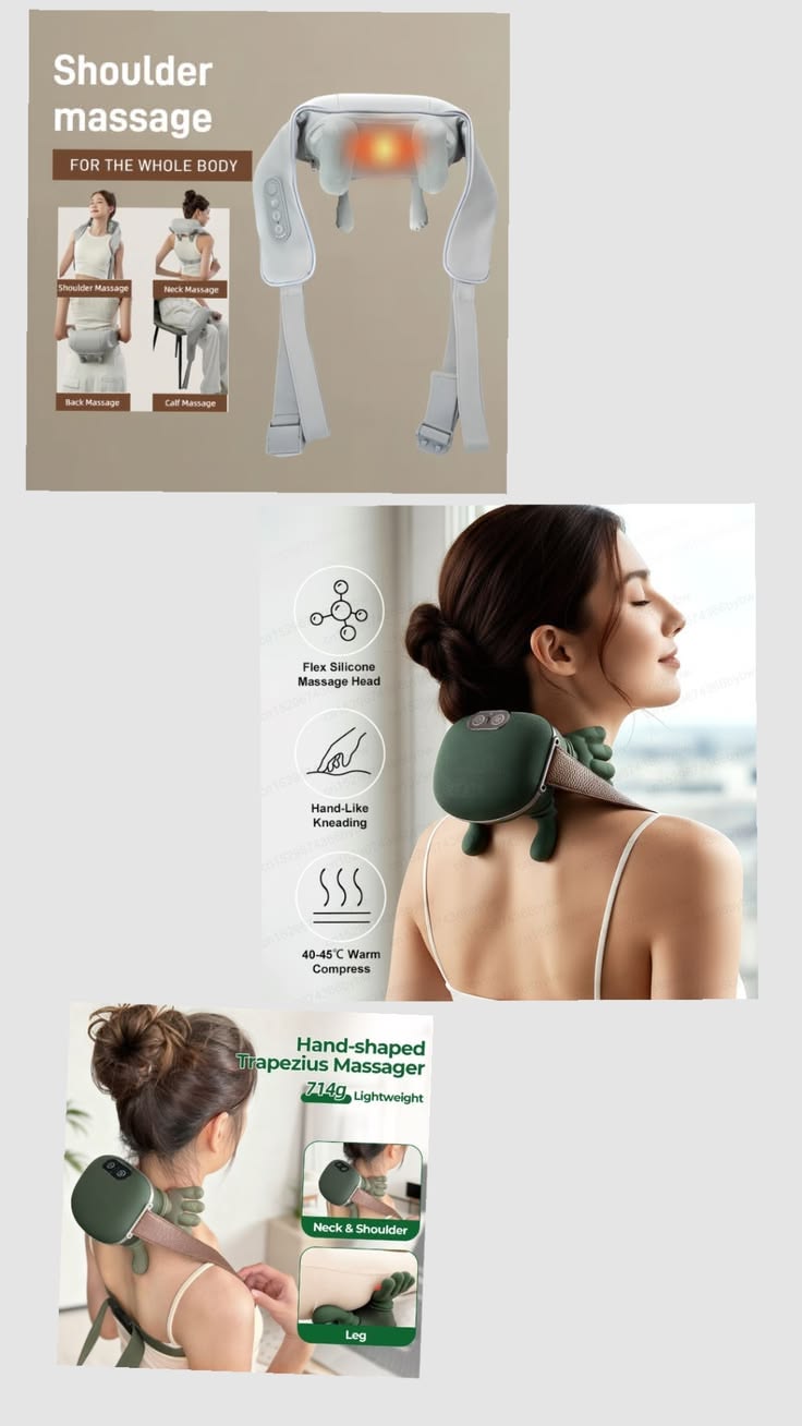 🧘 RelaxPro™ Electric Neck & Shoulder Massager Deep Tissue Relaxation | Stress Relief | Smart Heat Therapy