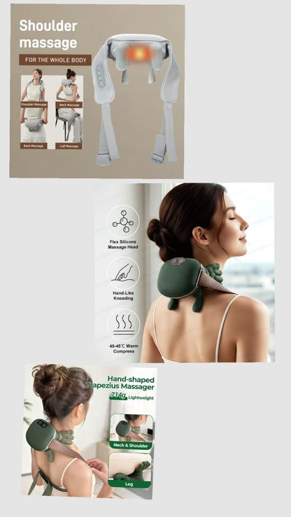 🧘 RelaxPro™ Electric Neck & Shoulder Massager Deep Tissue Relaxation | Stress Relief | Smart Heat Therapy