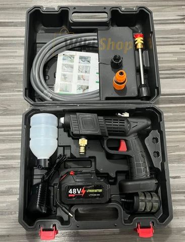 High Pressure Car Washing Spray Gun 48V Cordless Rechargable Water Sprayer Car Washer Set Water Gun