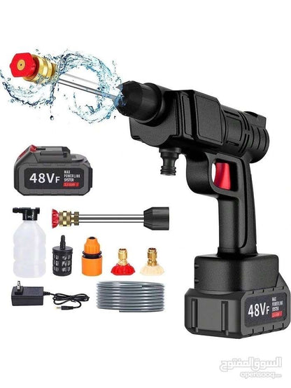 High Pressure Car Washing Spray Gun 48V Cordless Rechargable Water Sprayer Car Washer Set Water Gun